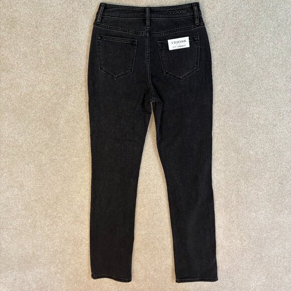 Vigoss Ace High-Rise Straight Leg Distressed Jeans in‎ Black - Size 24 - NWT - Picture 3 of 10